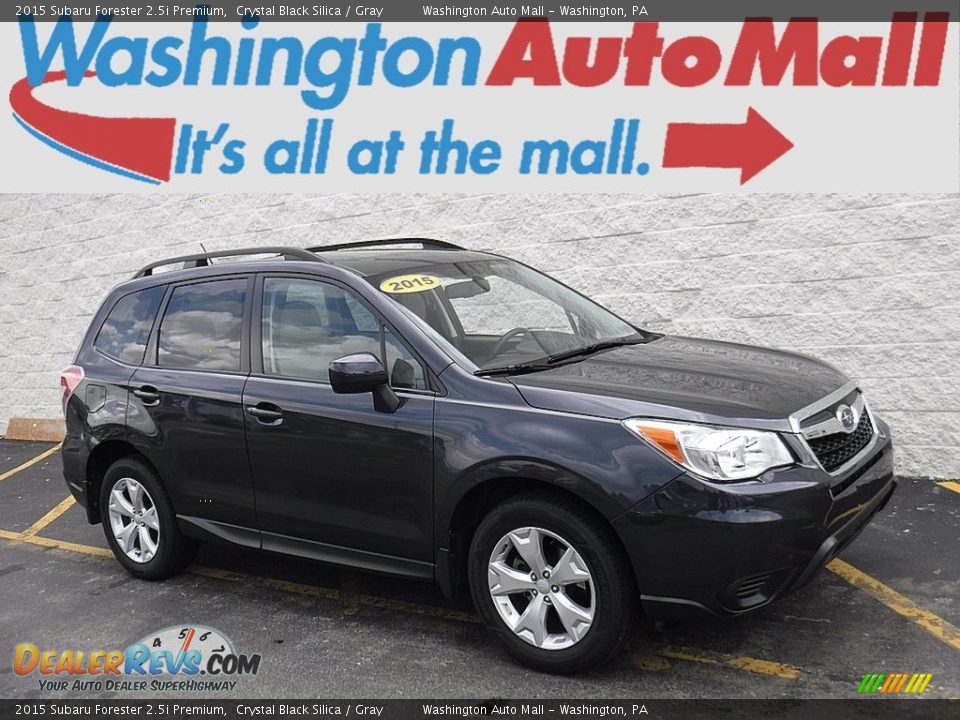 2015 Subaru Forester 2.5i Premium Crystal Black Silica / Gray Photo #1