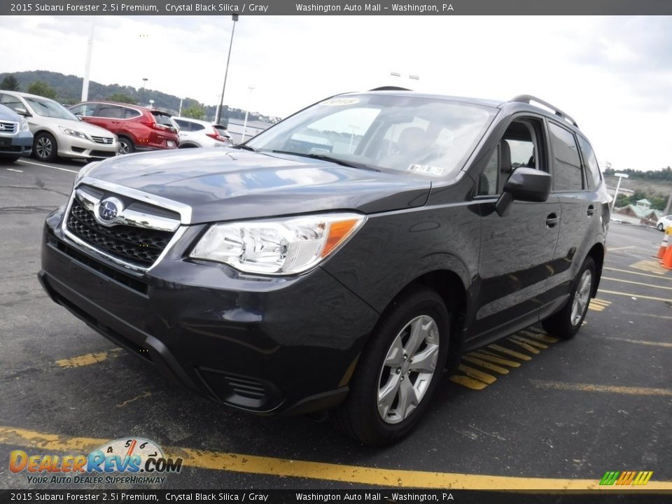2015 Subaru Forester 2.5i Premium Crystal Black Silica / Gray Photo #6
