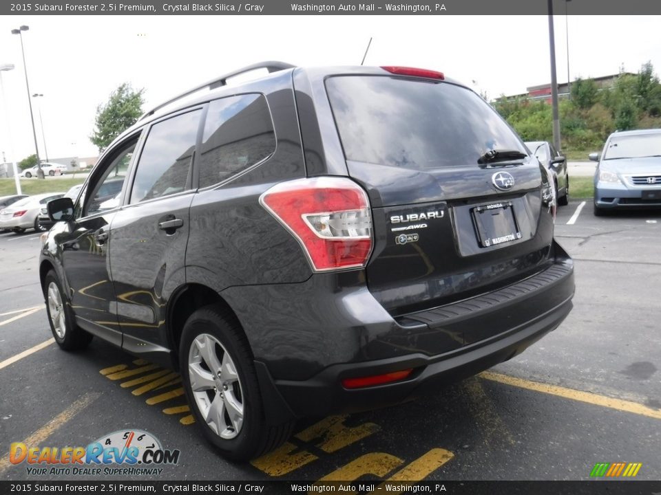 2015 Subaru Forester 2.5i Premium Crystal Black Silica / Gray Photo #7