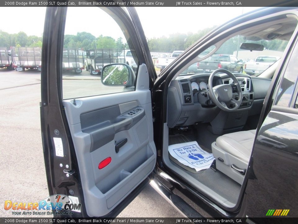 2008 Dodge Ram 1500 SLT Quad Cab Brilliant Black Crystal Pearl / Medium Slate Gray Photo #13