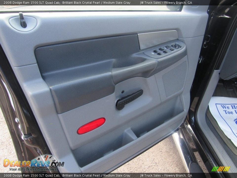 2008 Dodge Ram 1500 SLT Quad Cab Brilliant Black Crystal Pearl / Medium Slate Gray Photo #14