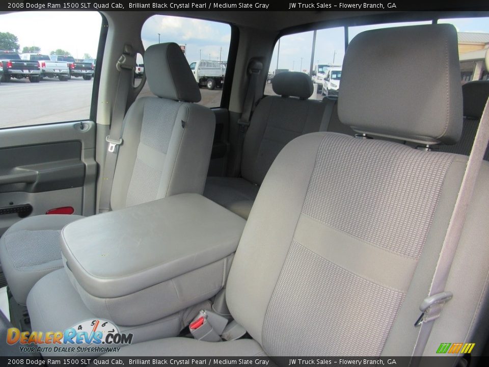 2008 Dodge Ram 1500 SLT Quad Cab Brilliant Black Crystal Pearl / Medium Slate Gray Photo #16
