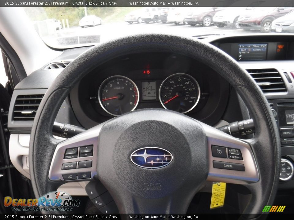 2015 Subaru Forester 2.5i Premium Crystal Black Silica / Gray Photo #19