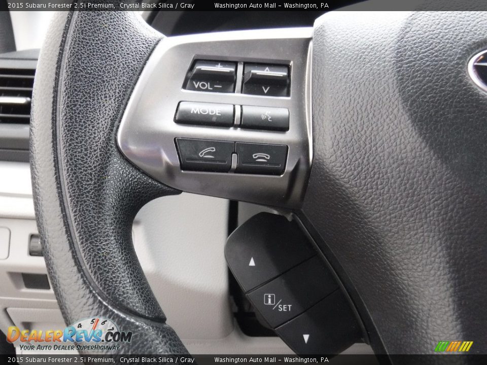 2015 Subaru Forester 2.5i Premium Crystal Black Silica / Gray Photo #20