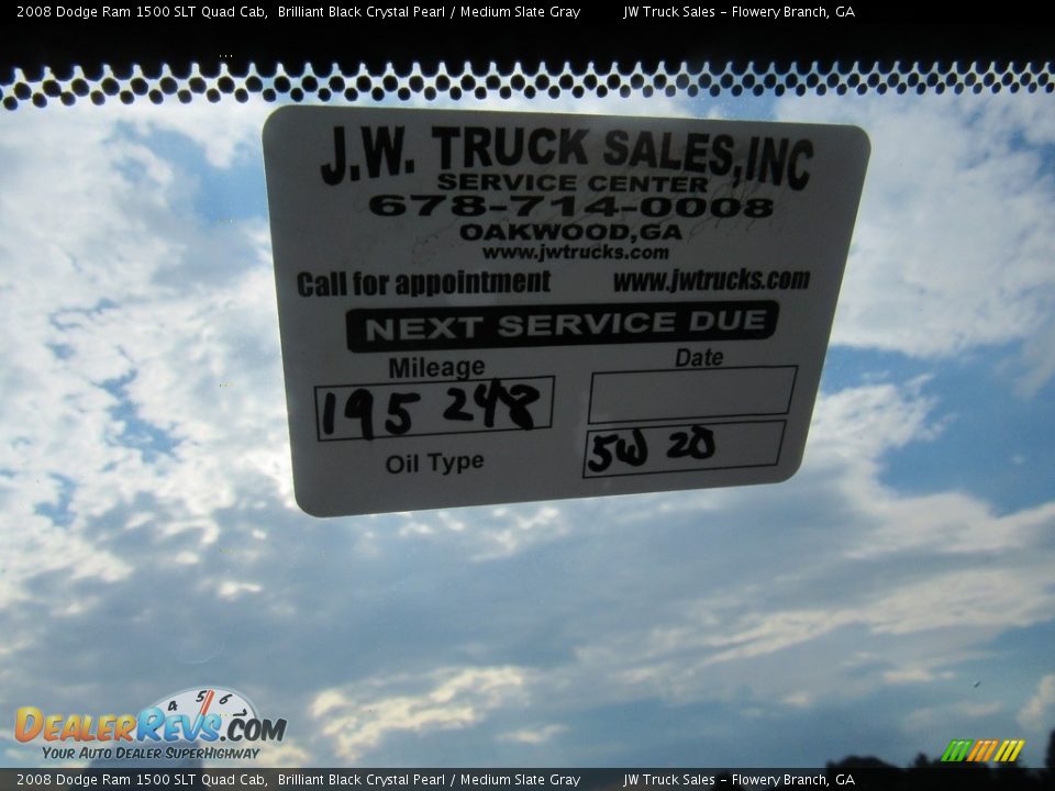 2008 Dodge Ram 1500 SLT Quad Cab Brilliant Black Crystal Pearl / Medium Slate Gray Photo #22