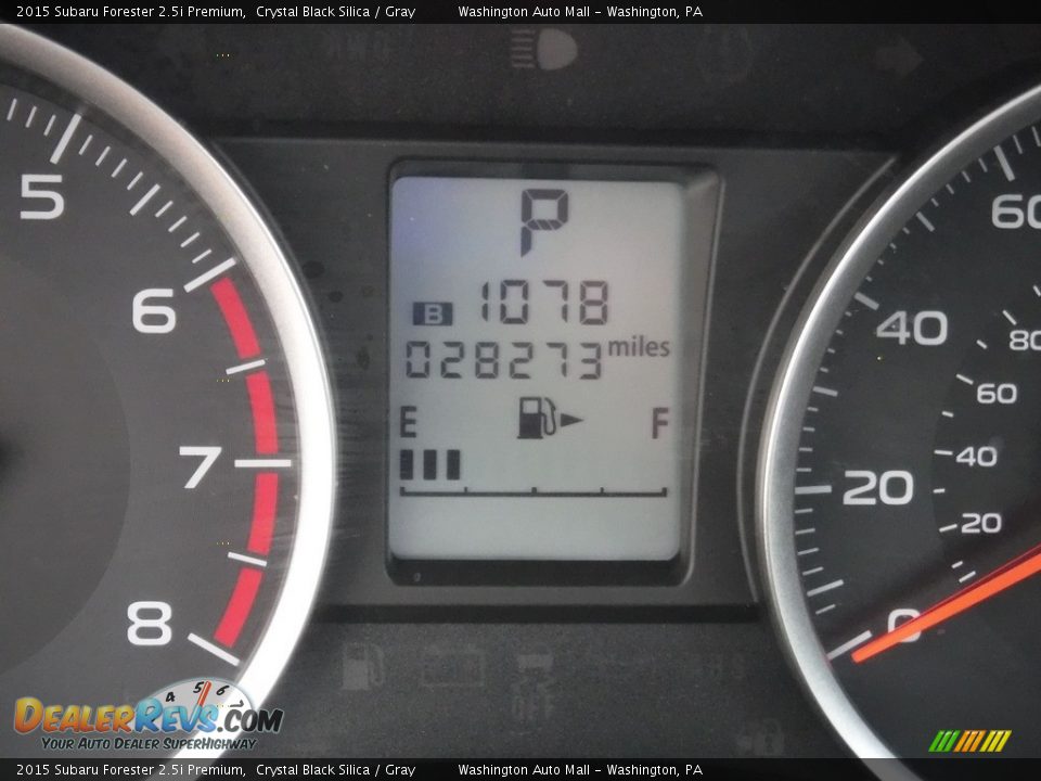 2015 Subaru Forester 2.5i Premium Crystal Black Silica / Gray Photo #25