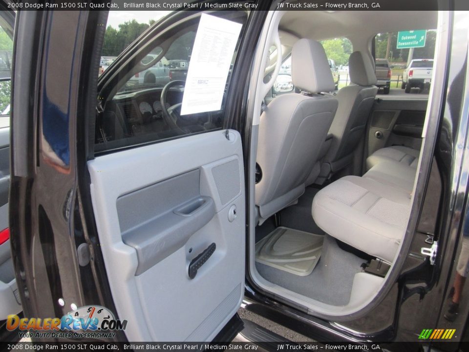 2008 Dodge Ram 1500 SLT Quad Cab Brilliant Black Crystal Pearl / Medium Slate Gray Photo #25
