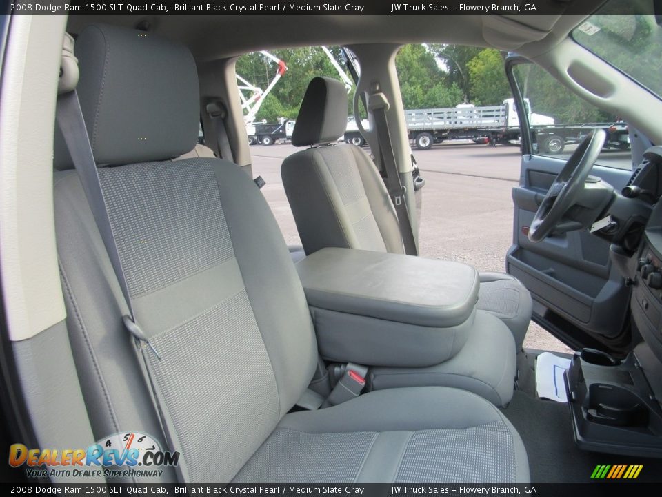 2008 Dodge Ram 1500 SLT Quad Cab Brilliant Black Crystal Pearl / Medium Slate Gray Photo #28