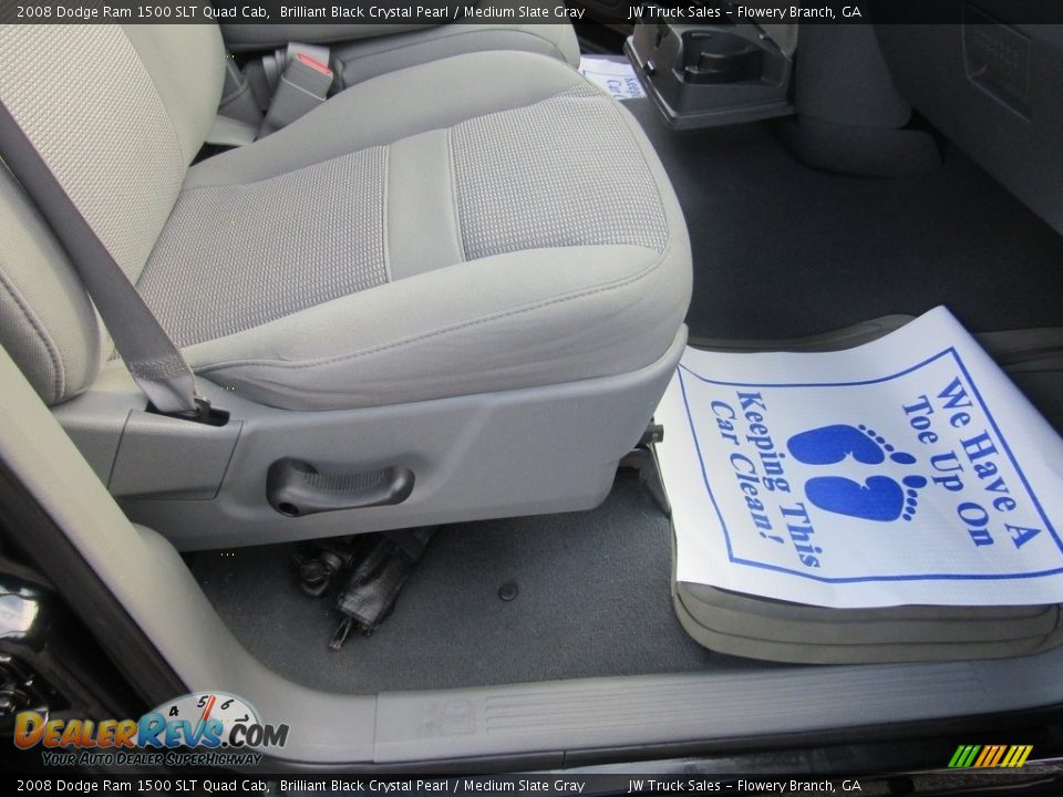 2008 Dodge Ram 1500 SLT Quad Cab Brilliant Black Crystal Pearl / Medium Slate Gray Photo #29