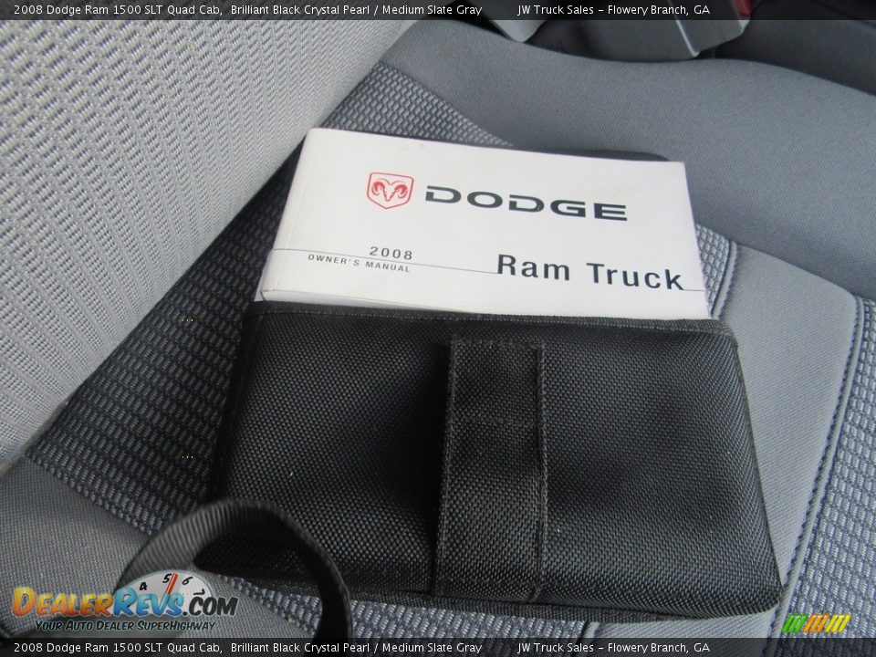 2008 Dodge Ram 1500 SLT Quad Cab Brilliant Black Crystal Pearl / Medium Slate Gray Photo #31