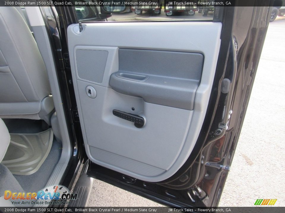 2008 Dodge Ram 1500 SLT Quad Cab Brilliant Black Crystal Pearl / Medium Slate Gray Photo #34