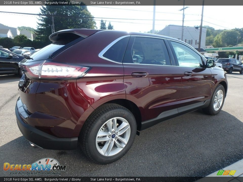 2018 Ford Edge SEL AWD Burgundy Velvet / Ebony Photo #5