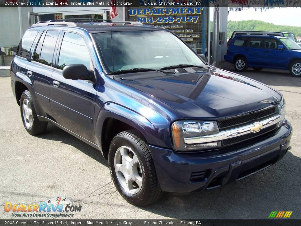 2008 Chevrolet TrailBlazer LS 4x4 Imperial Blue Metallic / Light Gray Photo #2