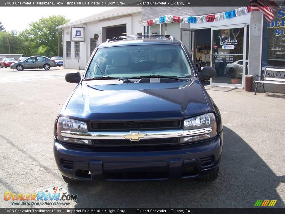 2008 Chevrolet TrailBlazer LS 4x4 Imperial Blue Metallic / Light Gray Photo #3