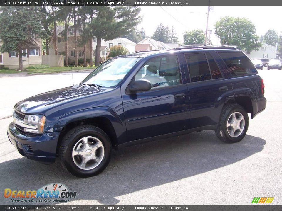 2008 Chevrolet TrailBlazer LS 4x4 Imperial Blue Metallic / Light Gray Photo #4