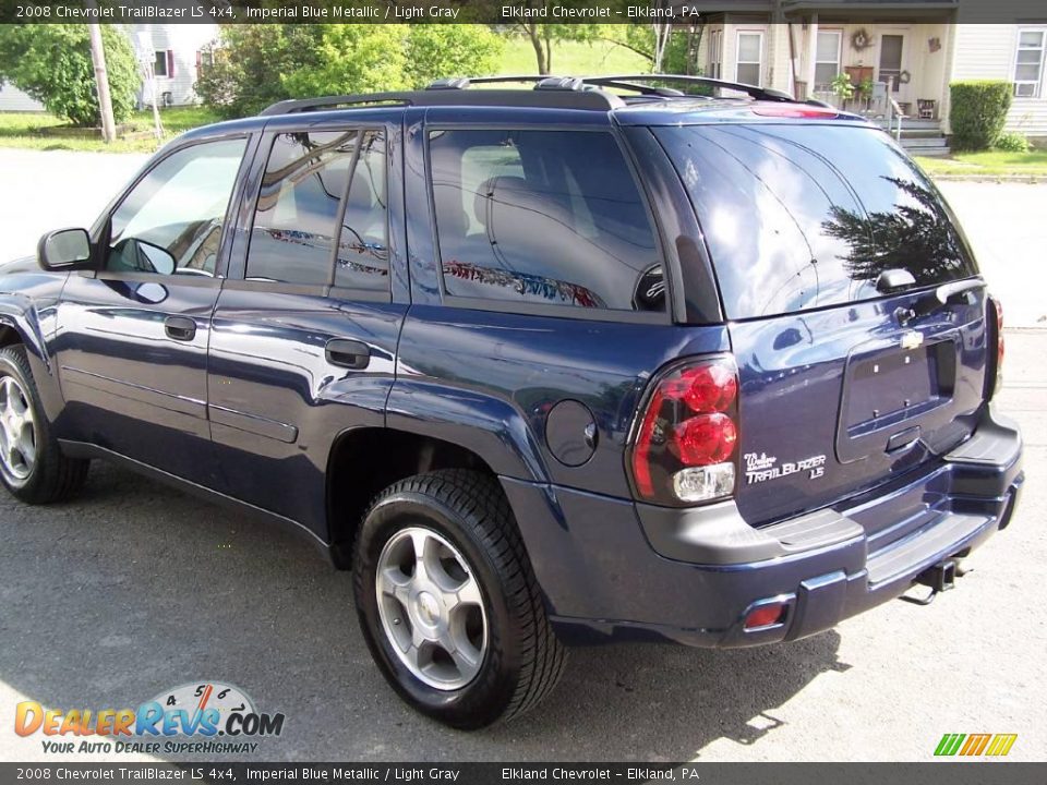 2008 Chevrolet TrailBlazer LS 4x4 Imperial Blue Metallic / Light Gray Photo #5