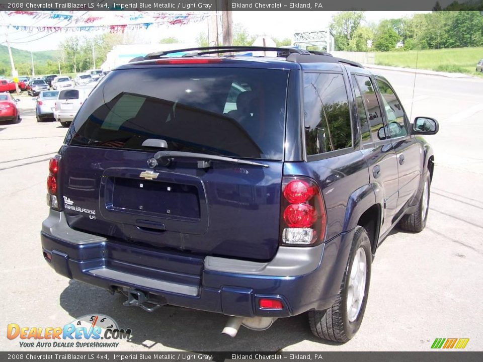 2008 Chevrolet TrailBlazer LS 4x4 Imperial Blue Metallic / Light Gray Photo #6