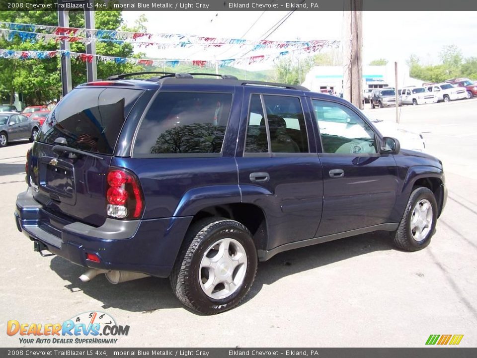 2008 Chevrolet TrailBlazer LS 4x4 Imperial Blue Metallic / Light Gray Photo #7