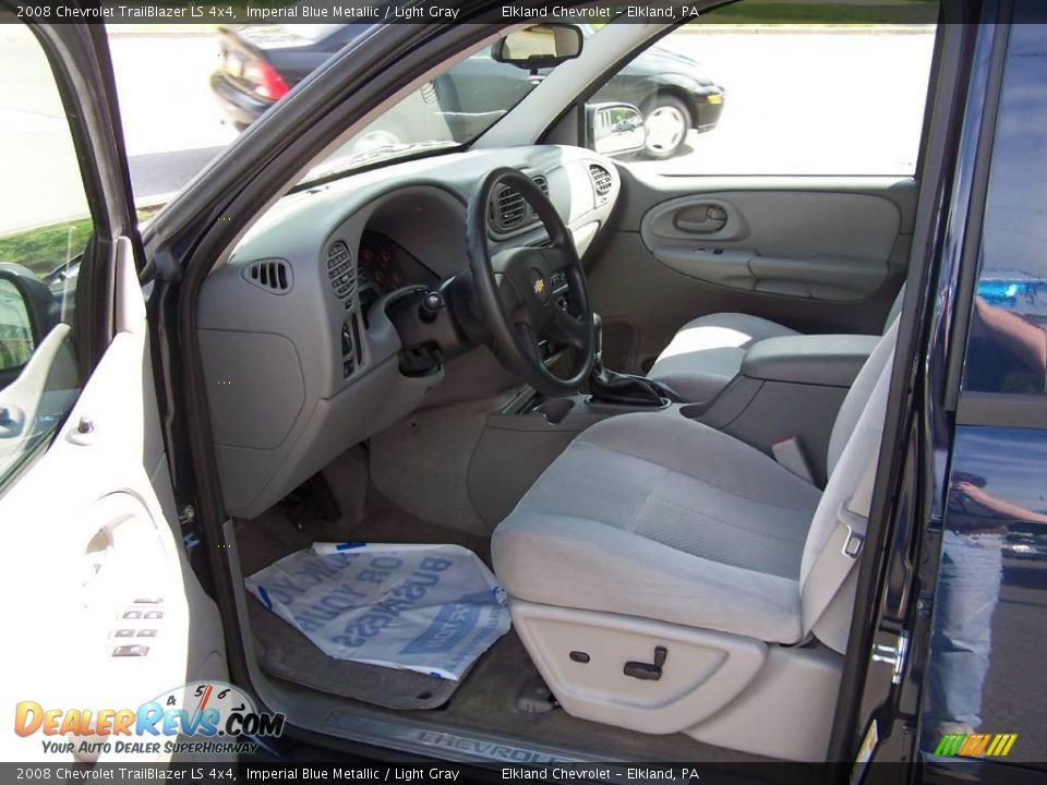 2008 Chevrolet TrailBlazer LS 4x4 Imperial Blue Metallic / Light Gray Photo #12