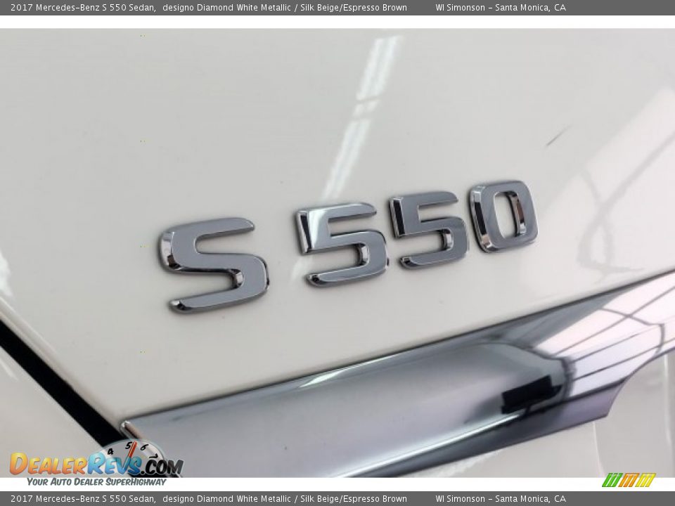 2017 Mercedes-Benz S 550 Sedan designo Diamond White Metallic / Silk Beige/Espresso Brown Photo #7