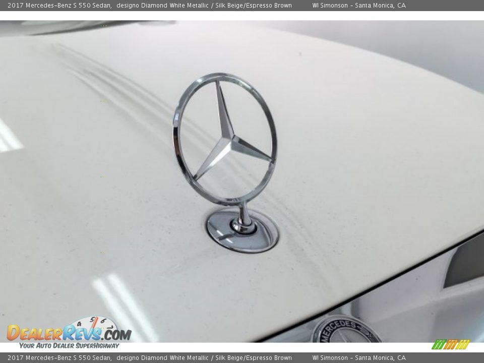 2017 Mercedes-Benz S 550 Sedan designo Diamond White Metallic / Silk Beige/Espresso Brown Photo #34