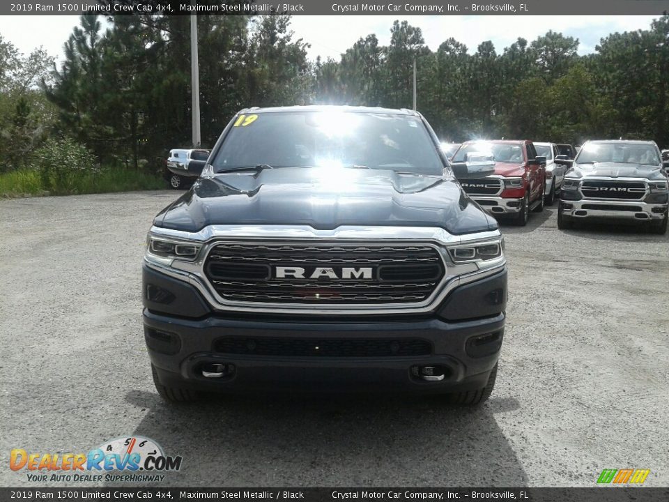 2019 Ram 1500 Limited Crew Cab 4x4 Maximum Steel Metallic / Black Photo #8