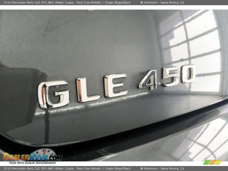 2016 Mercedes-Benz GLE 450 AMG 4Matic Coupe Steel Grey Metallic / Ginger Beige/Black Photo #7