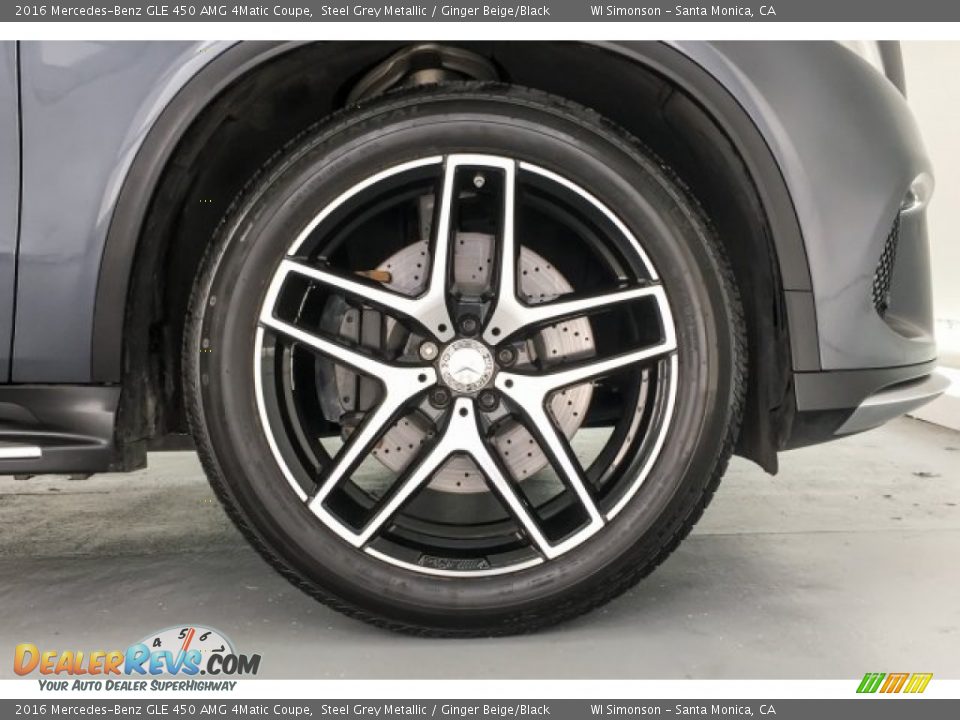 2016 Mercedes-Benz GLE 450 AMG 4Matic Coupe Steel Grey Metallic / Ginger Beige/Black Photo #8