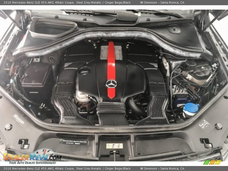 2016 Mercedes-Benz GLE 450 AMG 4Matic Coupe Steel Grey Metallic / Ginger Beige/Black Photo #9