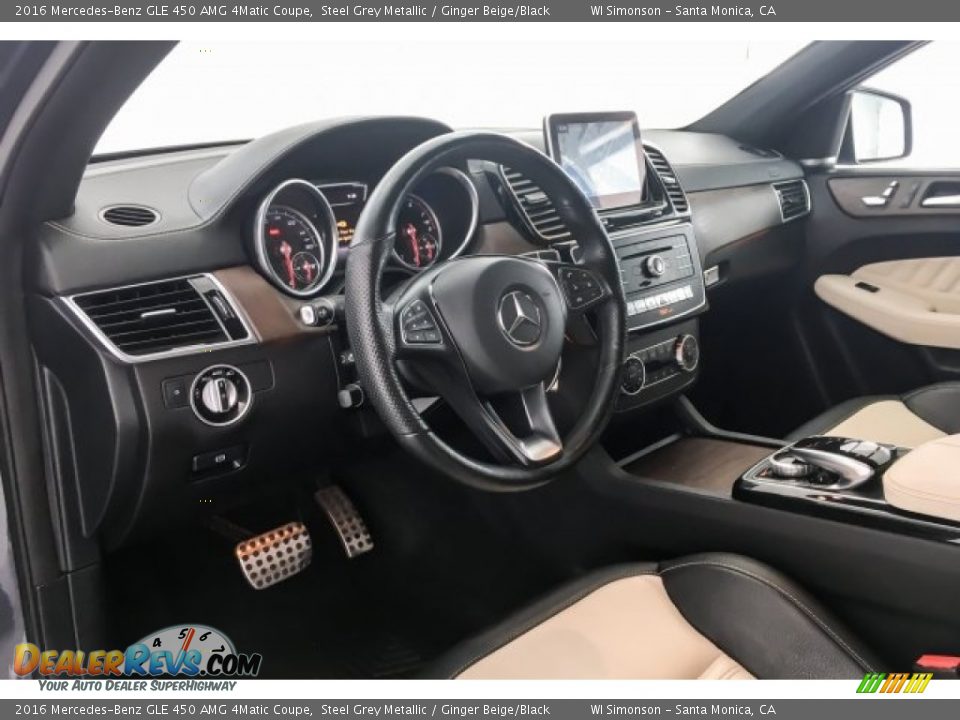 2016 Mercedes-Benz GLE 450 AMG 4Matic Coupe Steel Grey Metallic / Ginger Beige/Black Photo #23