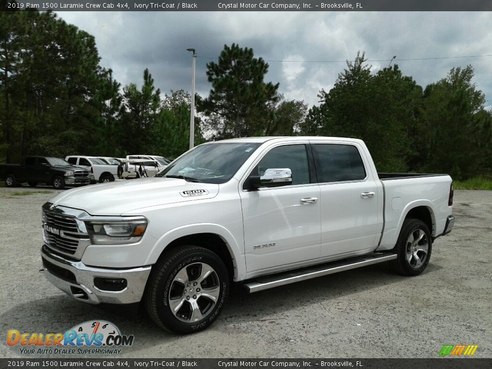 2019 Ram 1500 Laramie Crew Cab 4x4 Ivory Tri–Coat / Black Photo #1