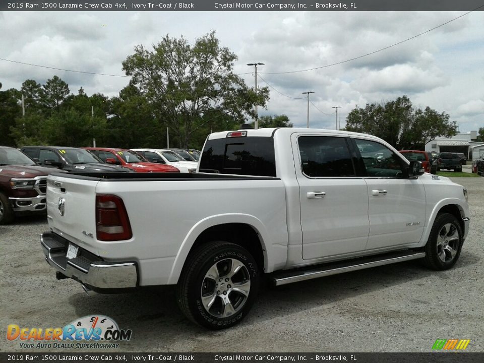 2019 Ram 1500 Laramie Crew Cab 4x4 Ivory Tri–Coat / Black Photo #5