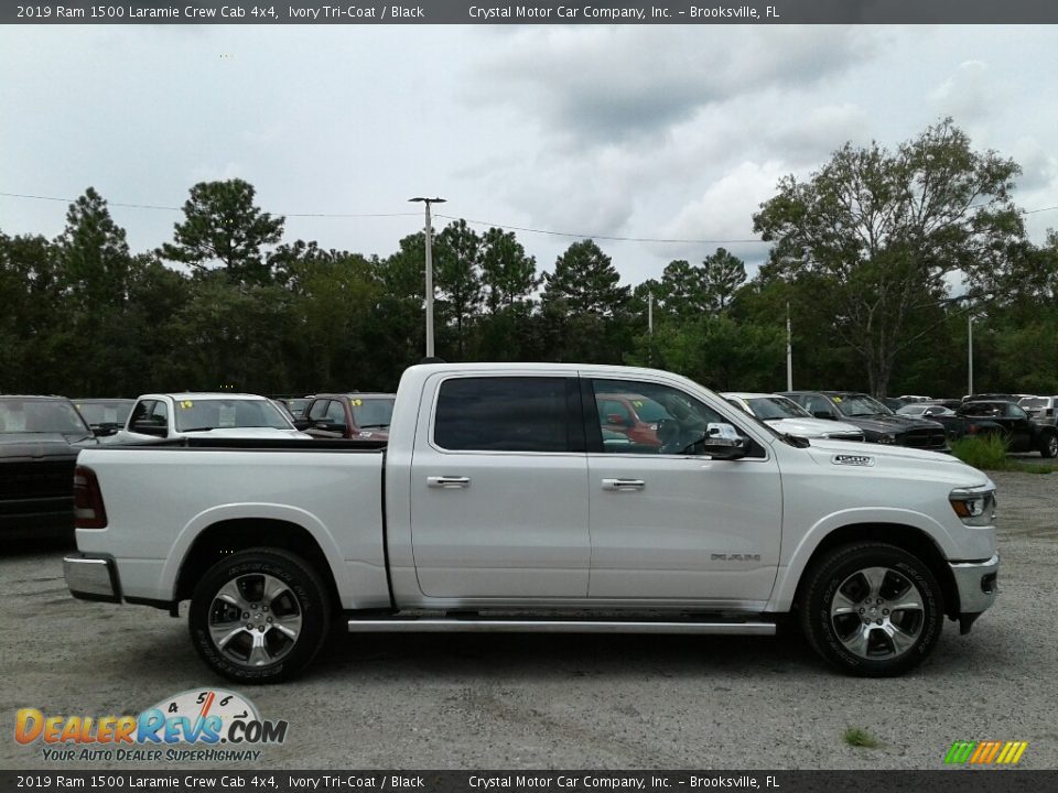 2019 Ram 1500 Laramie Crew Cab 4x4 Ivory Tri–Coat / Black Photo #6