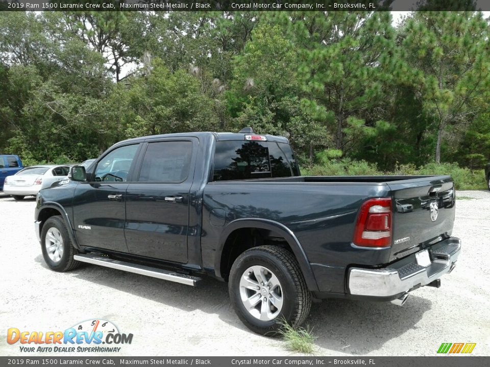 2019 Ram 1500 Laramie Crew Cab Maximum Steel Metallic / Black Photo #3