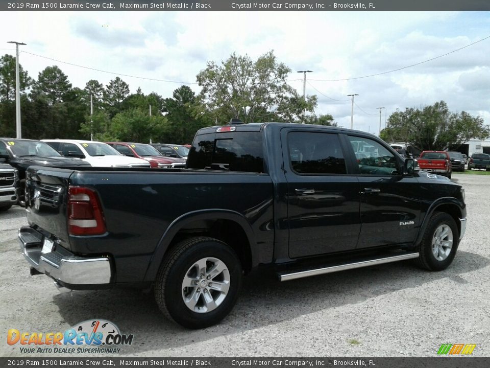 2019 Ram 1500 Laramie Crew Cab Maximum Steel Metallic / Black Photo #5