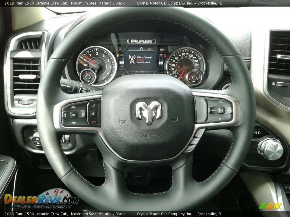 2019 Ram 1500 Laramie Crew Cab Steering Wheel Photo #13