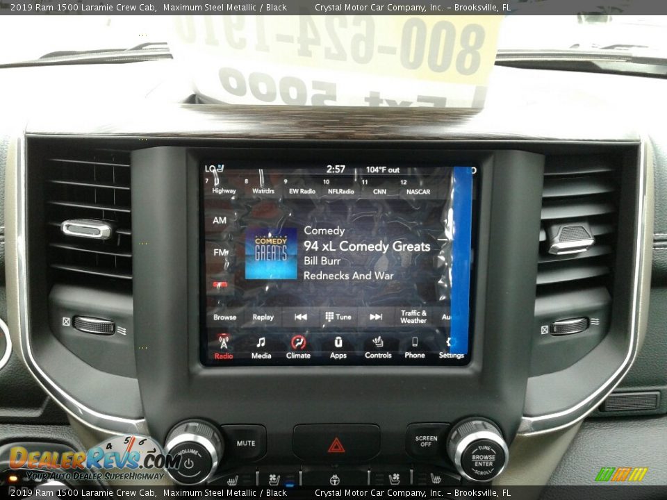 2019 Ram 1500 Laramie Crew Cab Maximum Steel Metallic / Black Photo #14