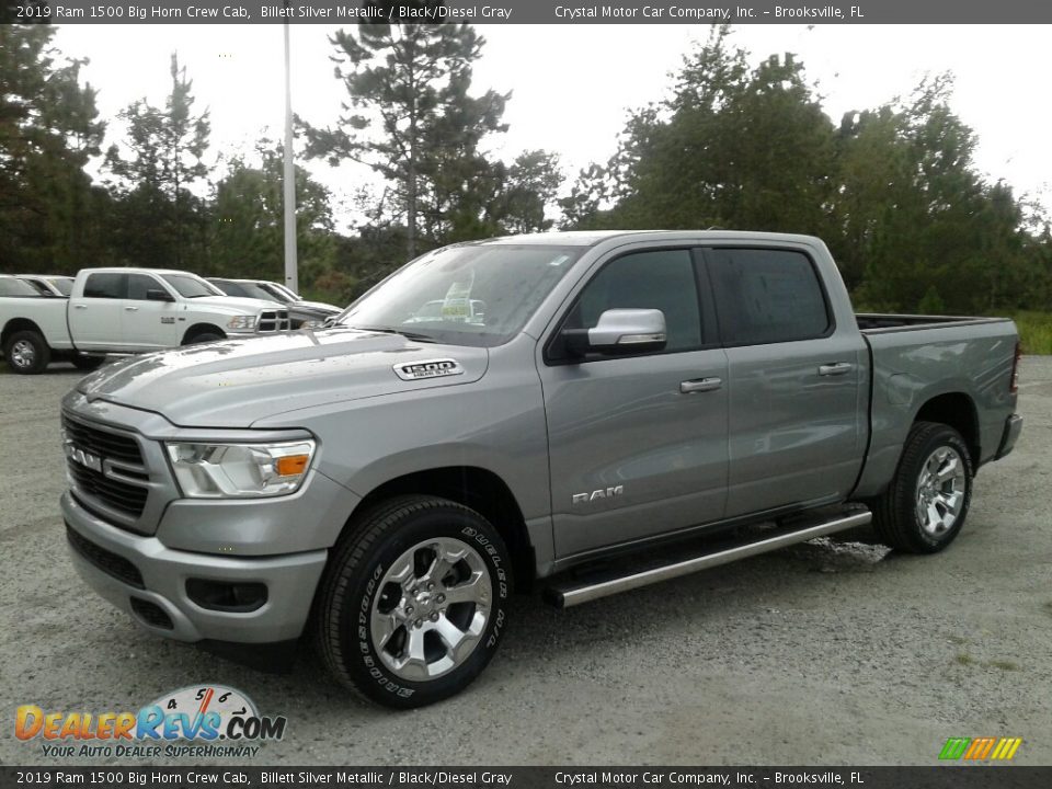 2019 Ram 1500 Big Horn Crew Cab Billett Silver Metallic / Black/Diesel Gray Photo #1
