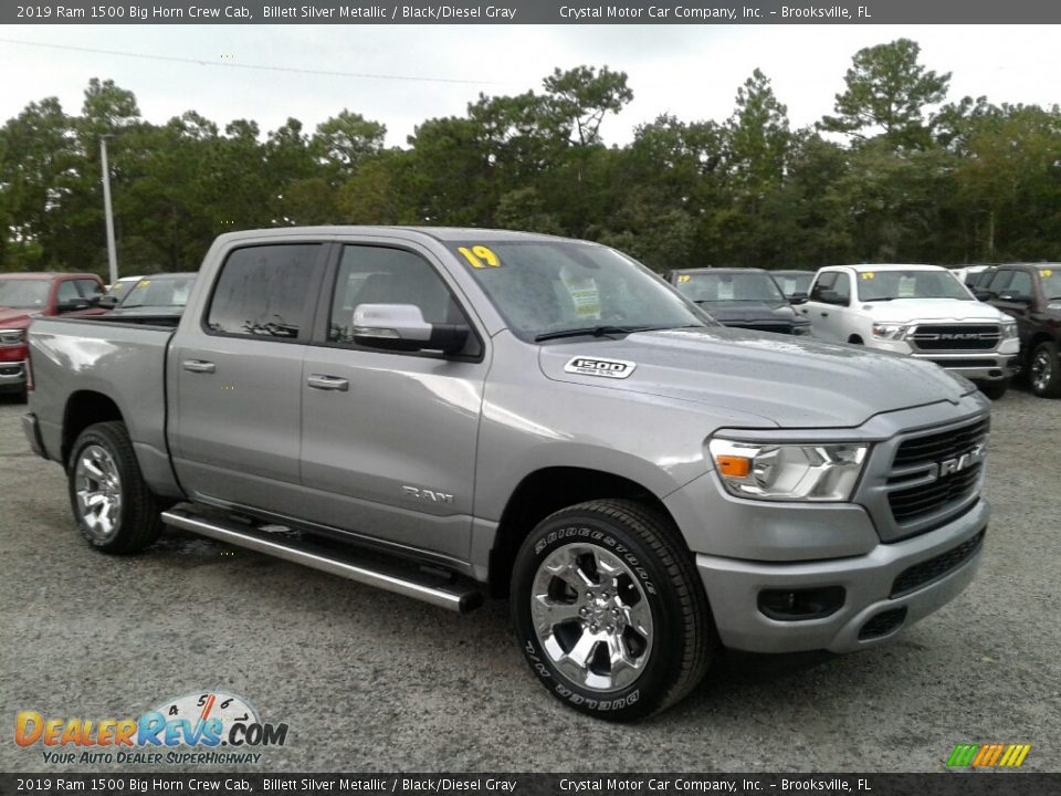 2019 Ram 1500 Big Horn Crew Cab Billett Silver Metallic / Black/Diesel Gray Photo #7