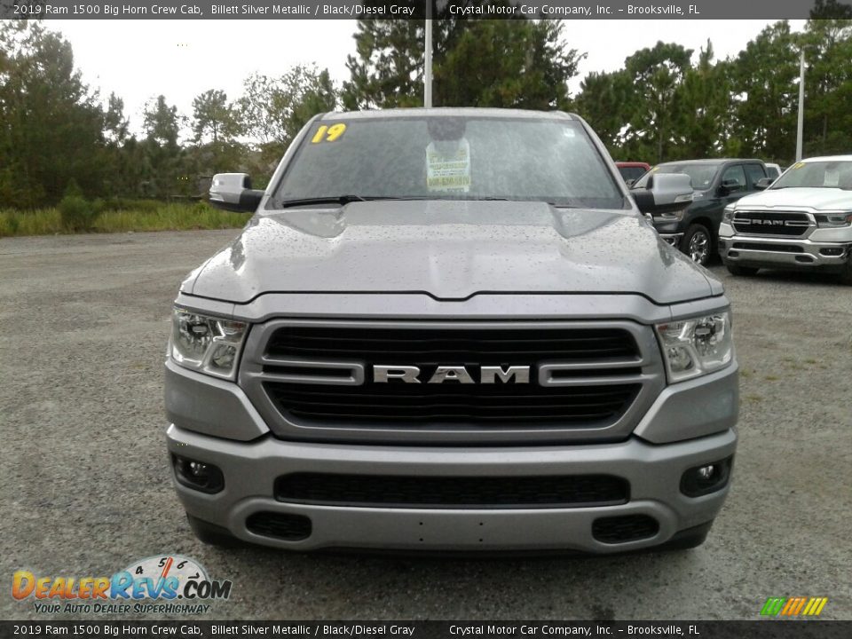 2019 Ram 1500 Big Horn Crew Cab Billett Silver Metallic / Black/Diesel Gray Photo #8