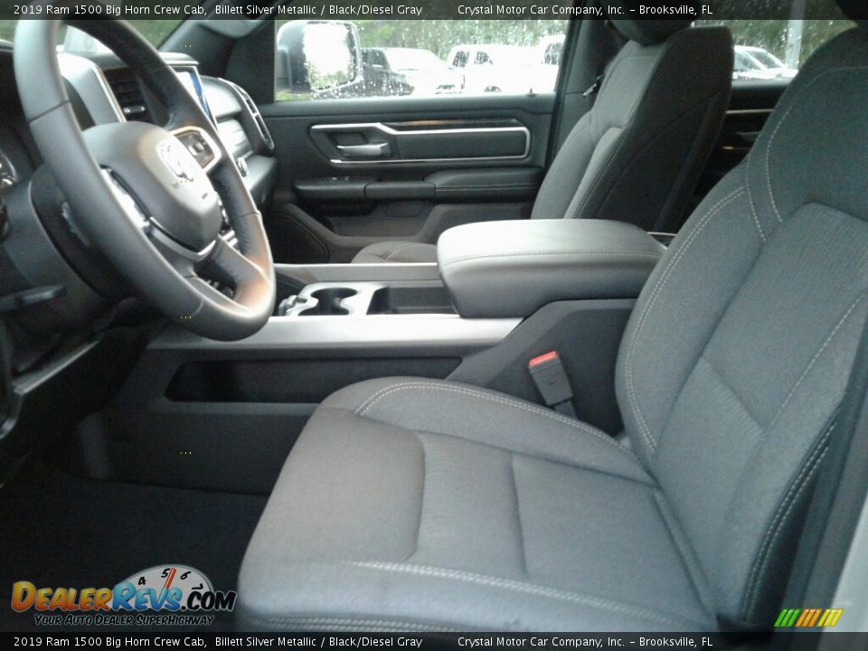 2019 Ram 1500 Big Horn Crew Cab Billett Silver Metallic / Black/Diesel Gray Photo #9