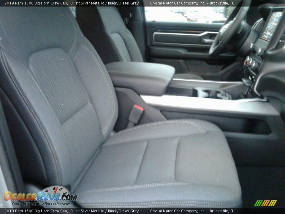 2019 Ram 1500 Big Horn Crew Cab Billett Silver Metallic / Black/Diesel Gray Photo #12