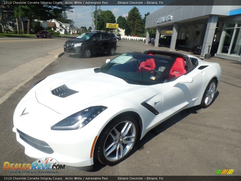 2019 Chevrolet Corvette Stingray Coupe Arctic White / Adrenaline Red Photo #1