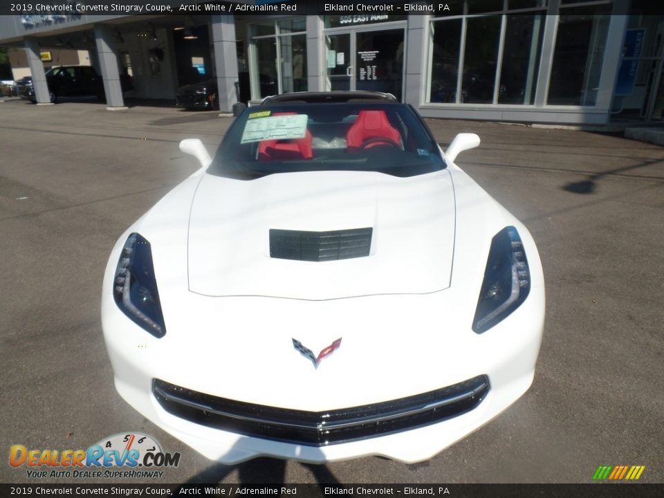 2019 Chevrolet Corvette Stingray Coupe Arctic White / Adrenaline Red Photo #2