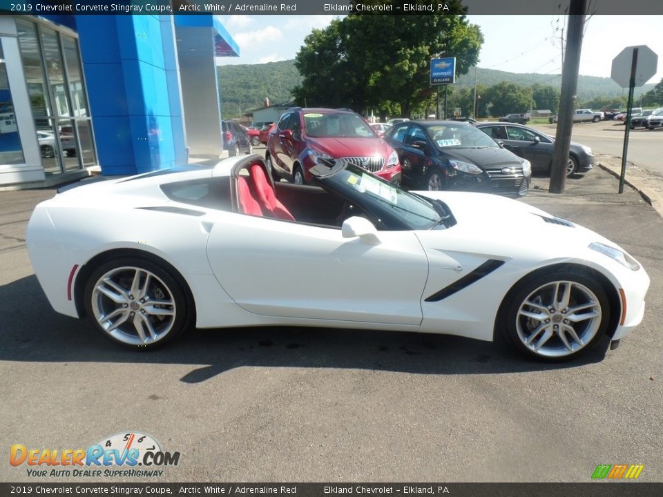 2019 Chevrolet Corvette Stingray Coupe Arctic White / Adrenaline Red Photo #3