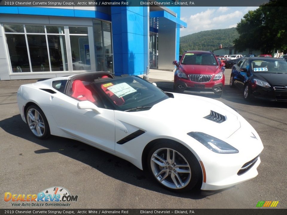 2019 Chevrolet Corvette Stingray Coupe Arctic White / Adrenaline Red Photo #4