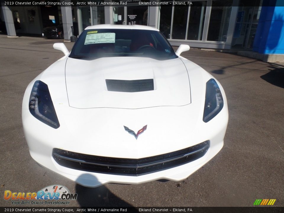 2019 Chevrolet Corvette Stingray Coupe Arctic White / Adrenaline Red Photo #6