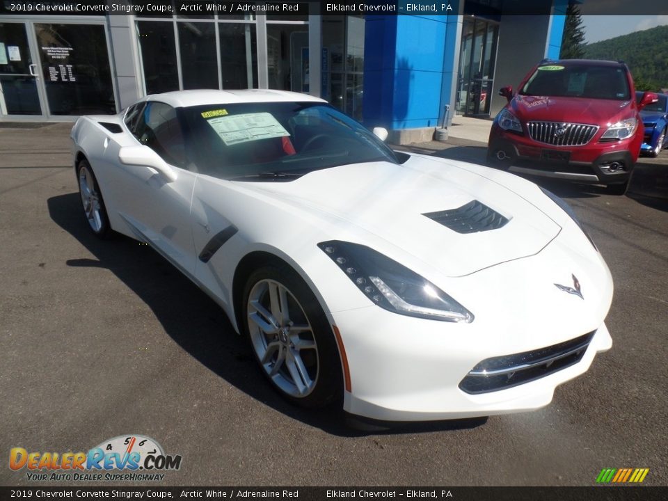 2019 Chevrolet Corvette Stingray Coupe Arctic White / Adrenaline Red Photo #7
