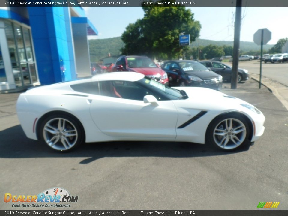2019 Chevrolet Corvette Stingray Coupe Arctic White / Adrenaline Red Photo #8