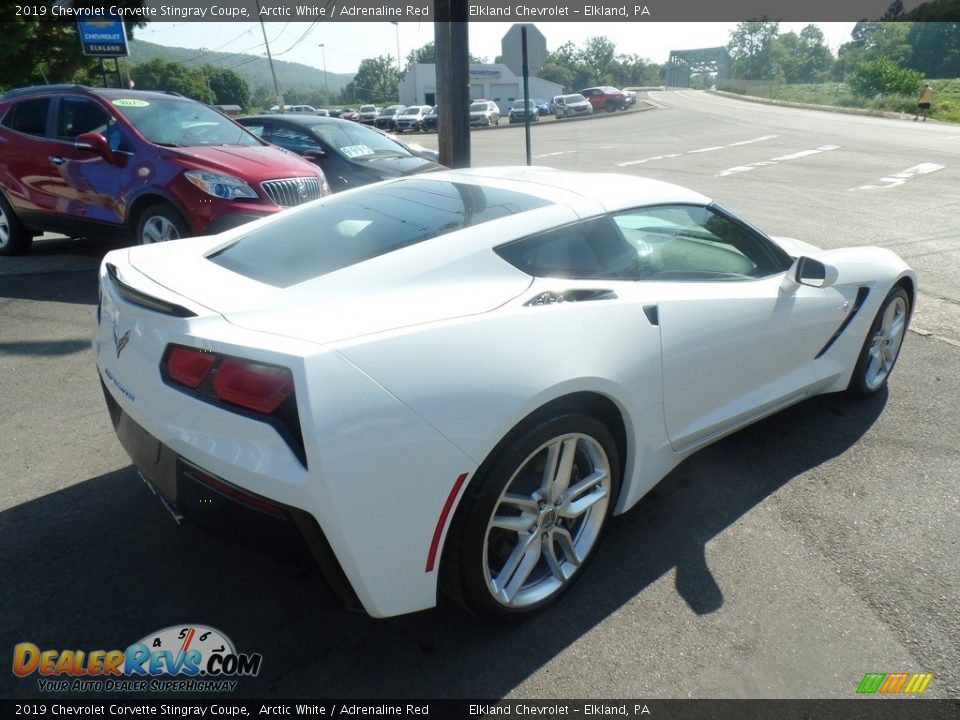 2019 Chevrolet Corvette Stingray Coupe Arctic White / Adrenaline Red Photo #9